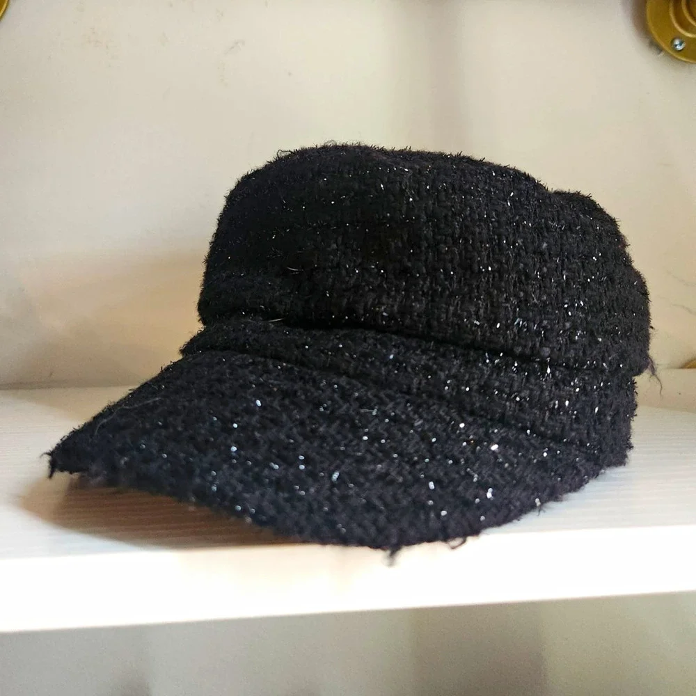 Made of Me Women's Black Army Cap, One Size, Y2k Messenger